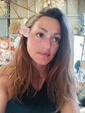 Fleur rose pour cheveux