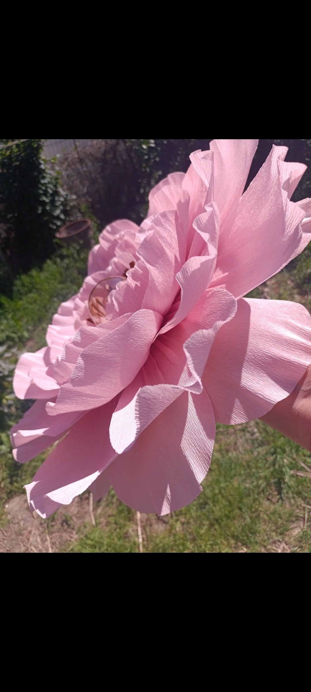 Suspension fleur rose